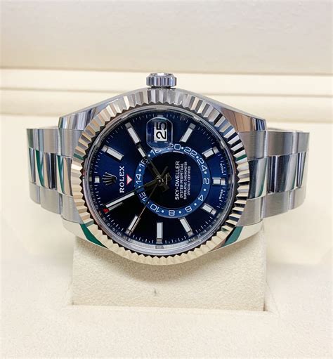 rolex sky-dweller blue face|rolex sky dweller functions.